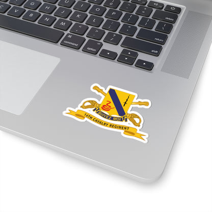 Kiss-Cut Stickers - Army  - 14th Cavalry Regiment w Br - Ribbon