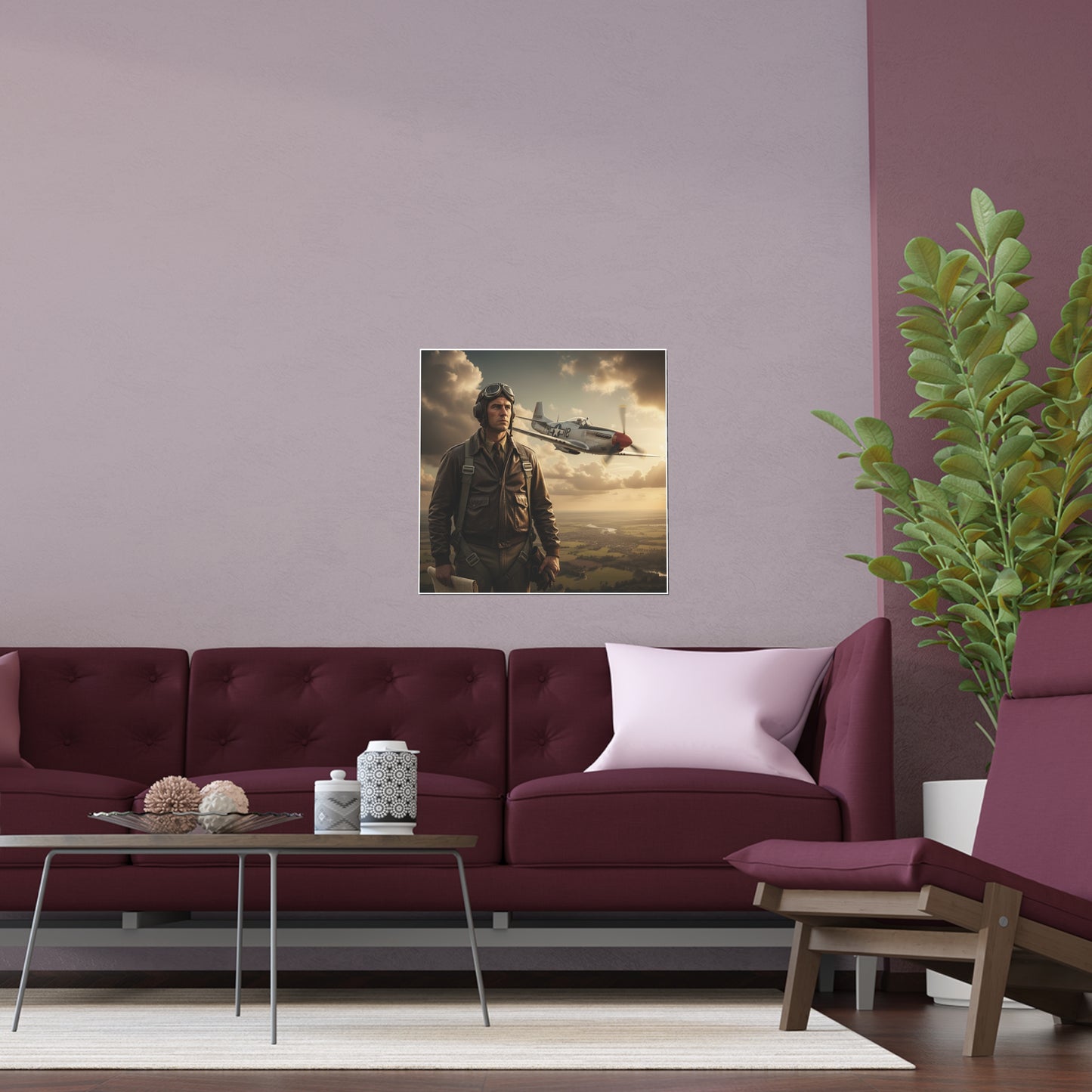 Indoor and Outdoor Silk Posters - Army Air Corps Pilot