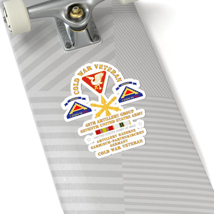 Kiss-Cut Stickers - Army - Cold War Vet - 46th Artillery Group - Germany - 7th US Army - Missle Branch w COLD SVC