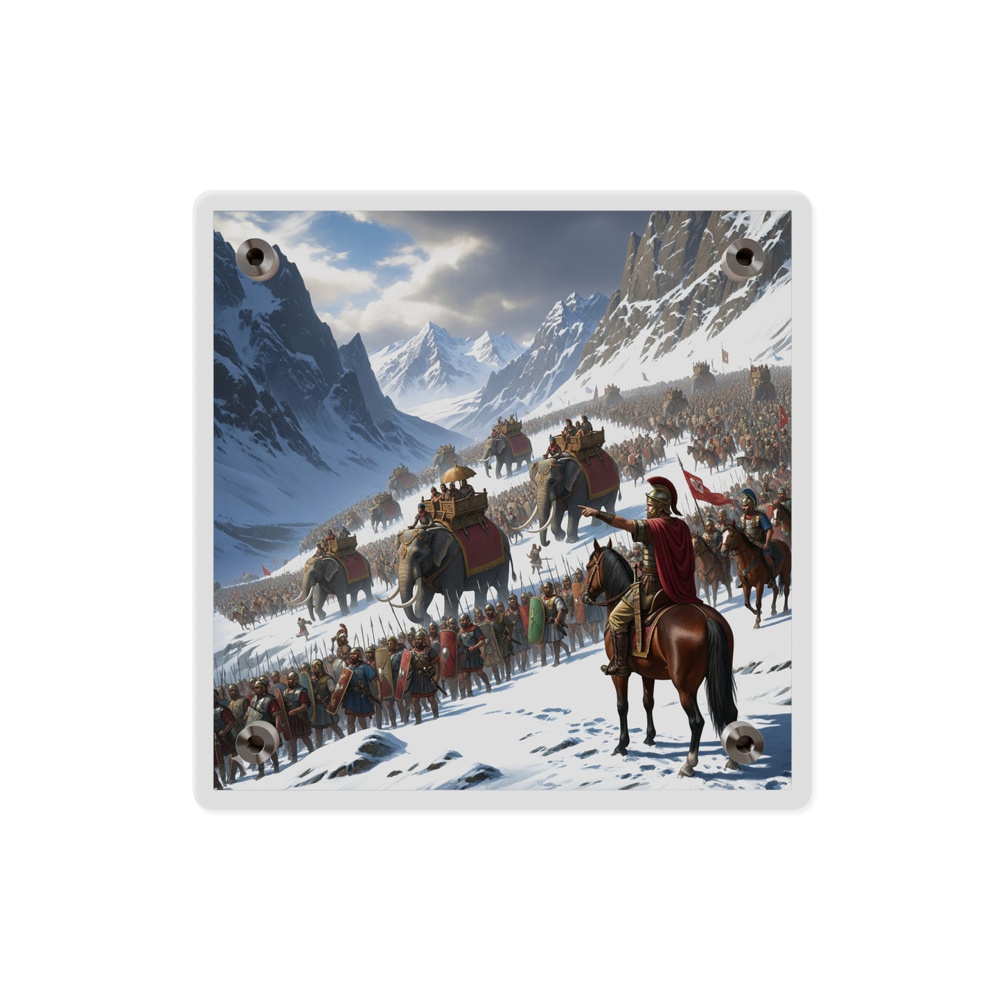 Acrylic Wall Art Panel - Hannibal Crossing the Alps to Atttack Rome