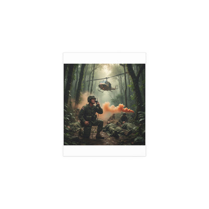 Indoor and Outdoor Silk Posters - Medevac Request - Vietnam