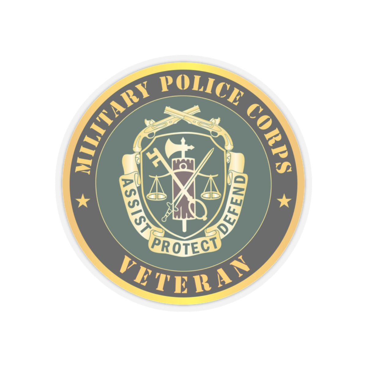 Kiss-Cut Stickers - Army - Military Police Corps Regimental Crest - Veteran