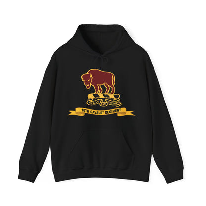 Unisex Heavy Blend™ Hooded Sweatshirt - Army  - 10th Cavalry Regiment w Ribbon X 300