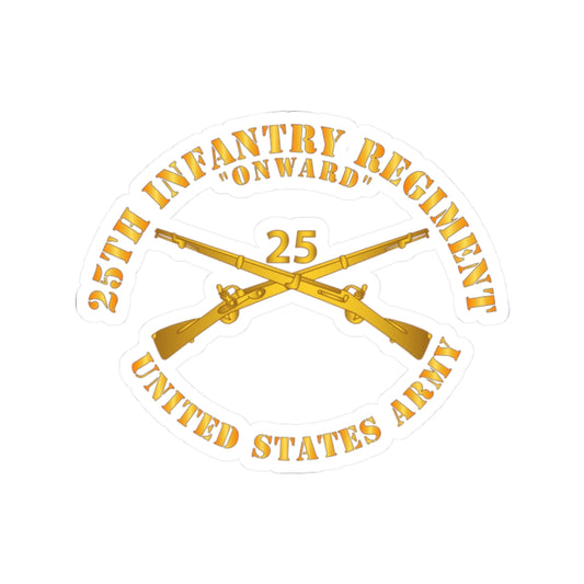 Kiss-Cut Stickers - Army - 25th Infantry Regiment - Onward  - Branch Insignia