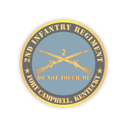 Kiss-Cut Stickers - Army - 2nd  Infantry Regiment Branch - Do Not Touch Me - Fort Campbell, KY