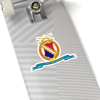Kiss-Cut Stickers - Army - 1st Infantry Regiment  w Br - Ribbon