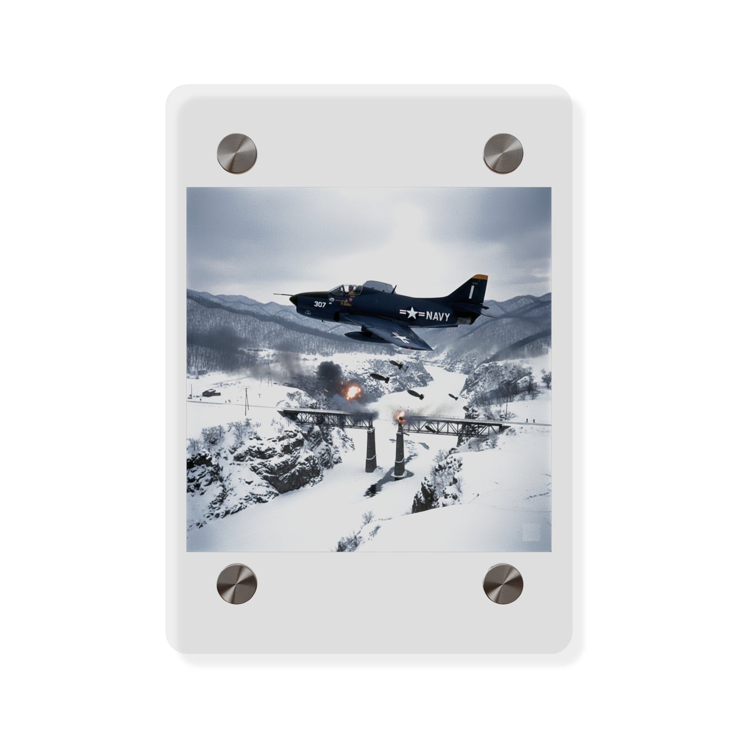 Acrylic Wall Art Panel - Attack at Majon-ni and Samdong-ni during Korean War