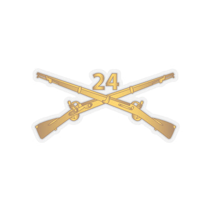 Kiss-Cut Stickers - Army - 24th Infantry Regiment Branch wo Txt