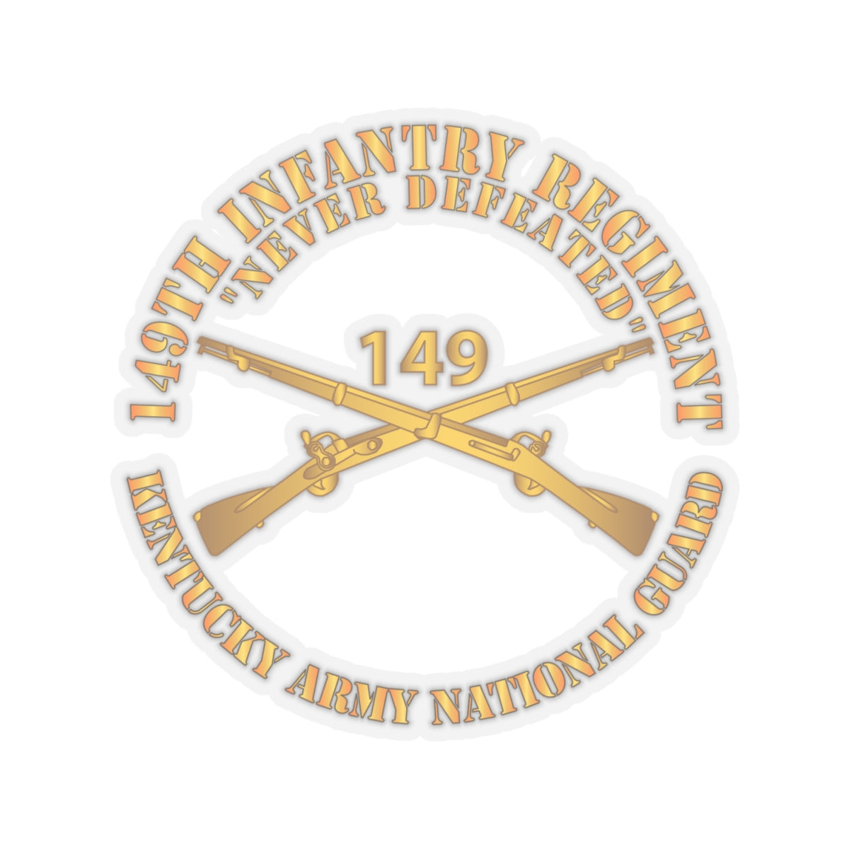 Kiss-Cut Stickers - Army -  149th Infantry Regiment - KYARNG - Branch X 300
