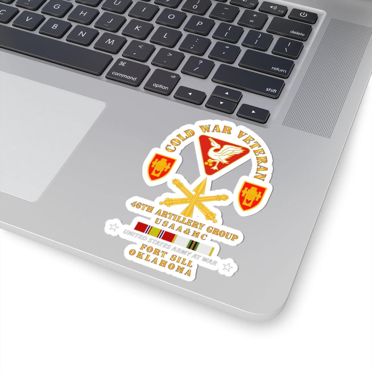 Kiss-Cut Stickers - Army - Cold War Vet - 46th Artillery Group - Fort Sill, OK - Missle Branch w COLD SVC