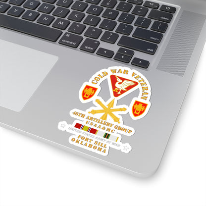 Kiss-Cut Stickers - Army - Cold War Vet - 46th Artillery Group - Fort Sill, OK - Missle Branch w COLD SVC