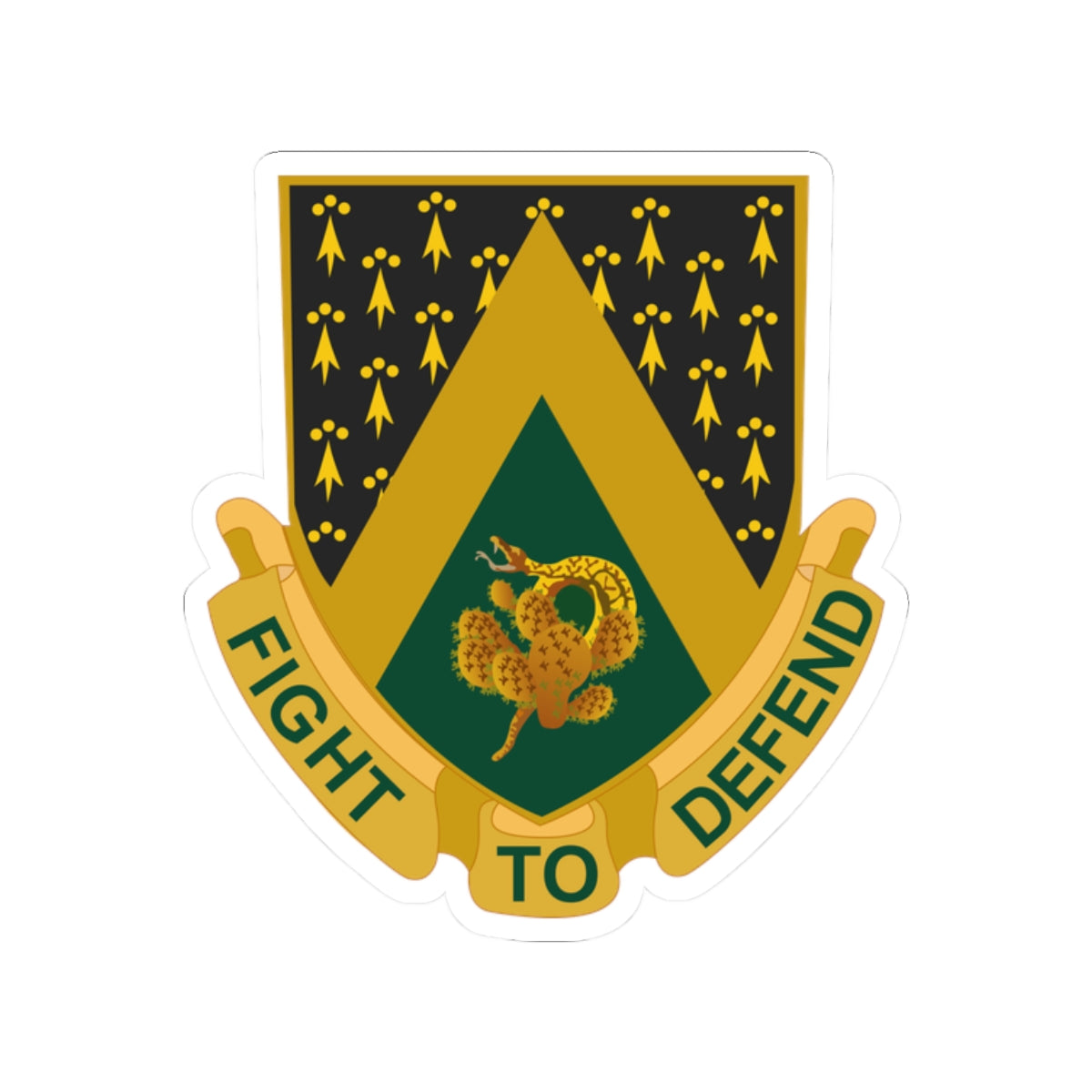 Kiss-Cut Stickers - Army  - 240th Cavalry Regiment DUI wo Txt X 300
