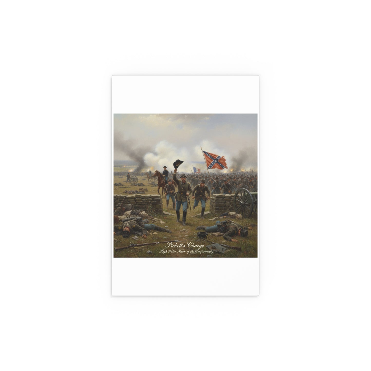 Indoor and Outdoor Silk Posters - Picketts Charge with Hat