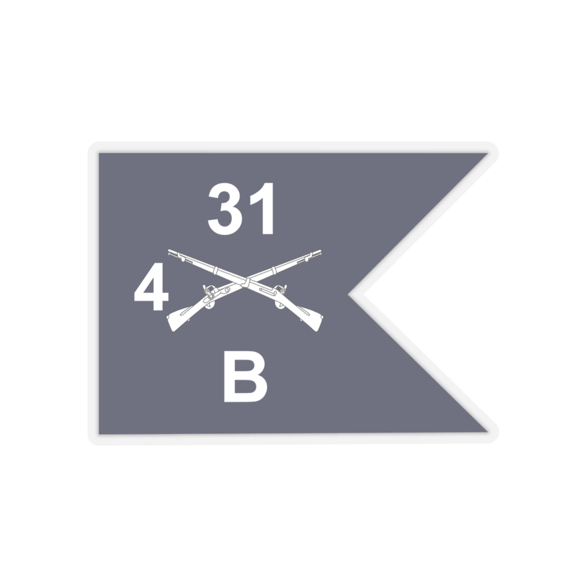 Kiss-Cut Stickers - Army - Bravo Company, 4th Battalion, 31st Infantry Regiment - Guidon X 300