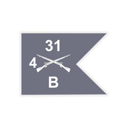 Kiss-Cut Stickers - Army - Bravo Company, 4th Battalion, 31st Infantry Regiment - Guidon X 300