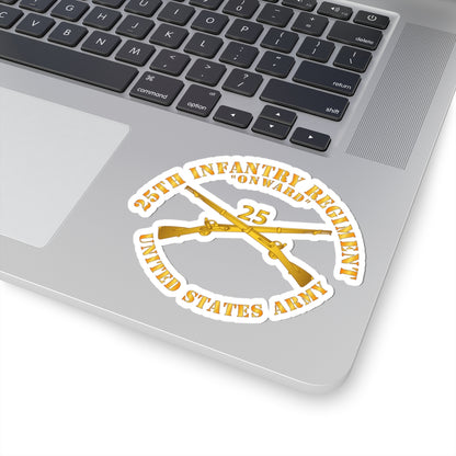 Kiss-Cut Stickers - Army - 25th Infantry Regiment - Onward  - Branch Insignia