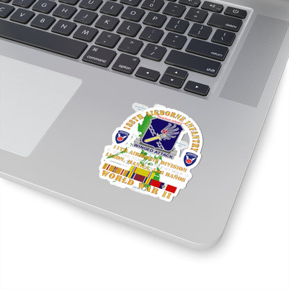 Kiss-Cut Stickers - Army - 188th Airborne Infantry - The Philippines - WWII w PAC SVC X 300