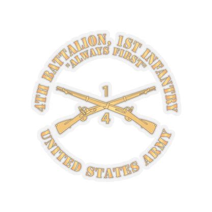 Kiss-Cut Stickers - Army - 4th Battalion, 1st Infantry Regiment Branch - Always First - US Army X 300