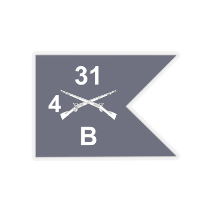 Kiss-Cut Stickers - Army - Bravo Company, 4th Battalion, 31st Infantry Regiment - Guidon X 300