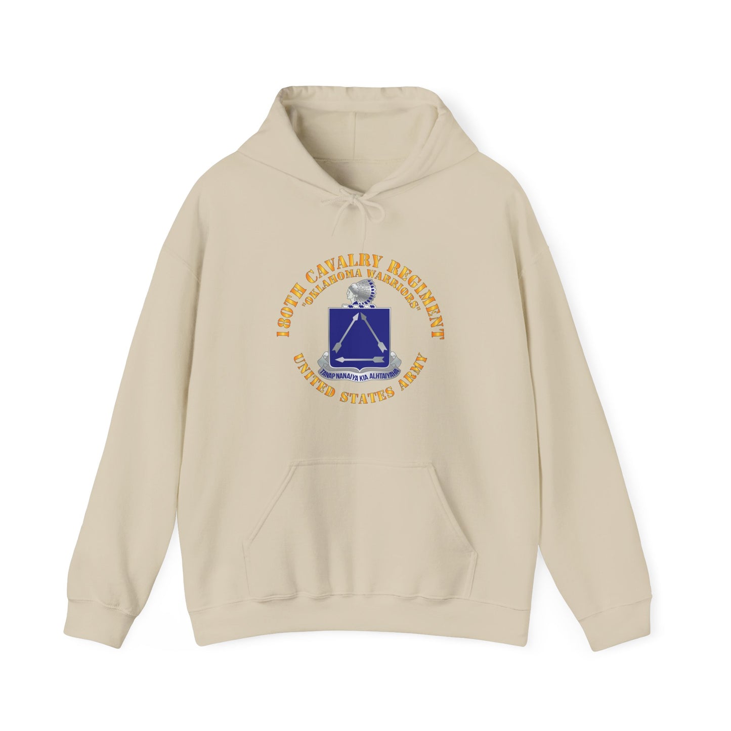 Unisex Heavy Blend™ Hooded Sweatshirt - Army - 180th Cavalry Regiment - Oklahoma Warriors - US Army X 300