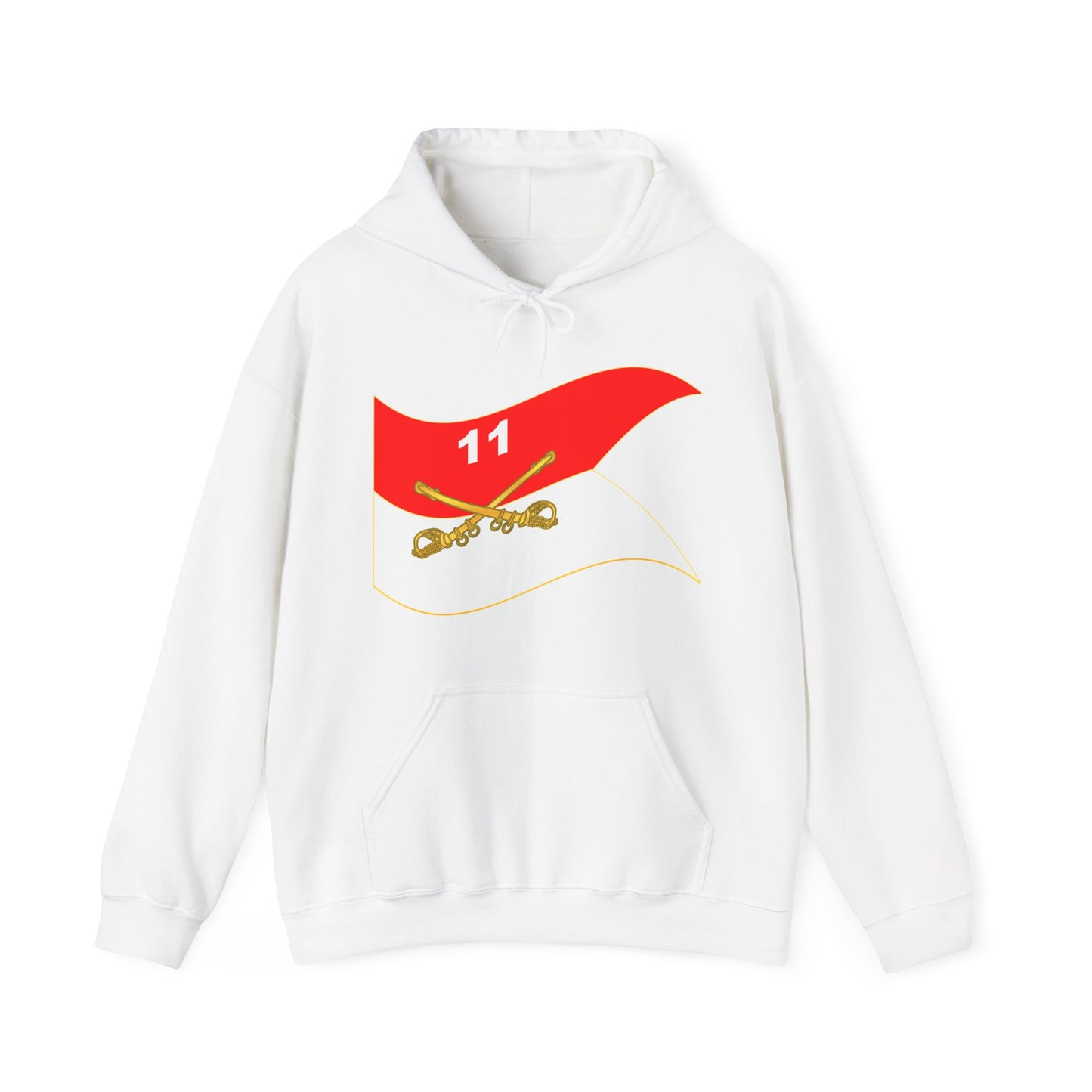 Unisex Heavy Blend™ Hooded Sweatshirt - Army - 11th Armored Cavalry Regiment Guidon Waving X 300