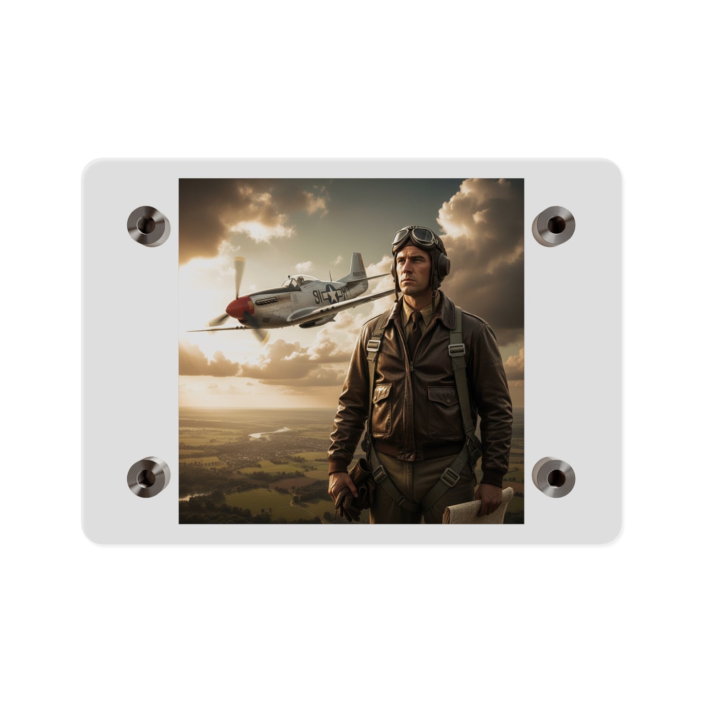 Acrylic Wall Art Panel - Army Air Corps Pilot