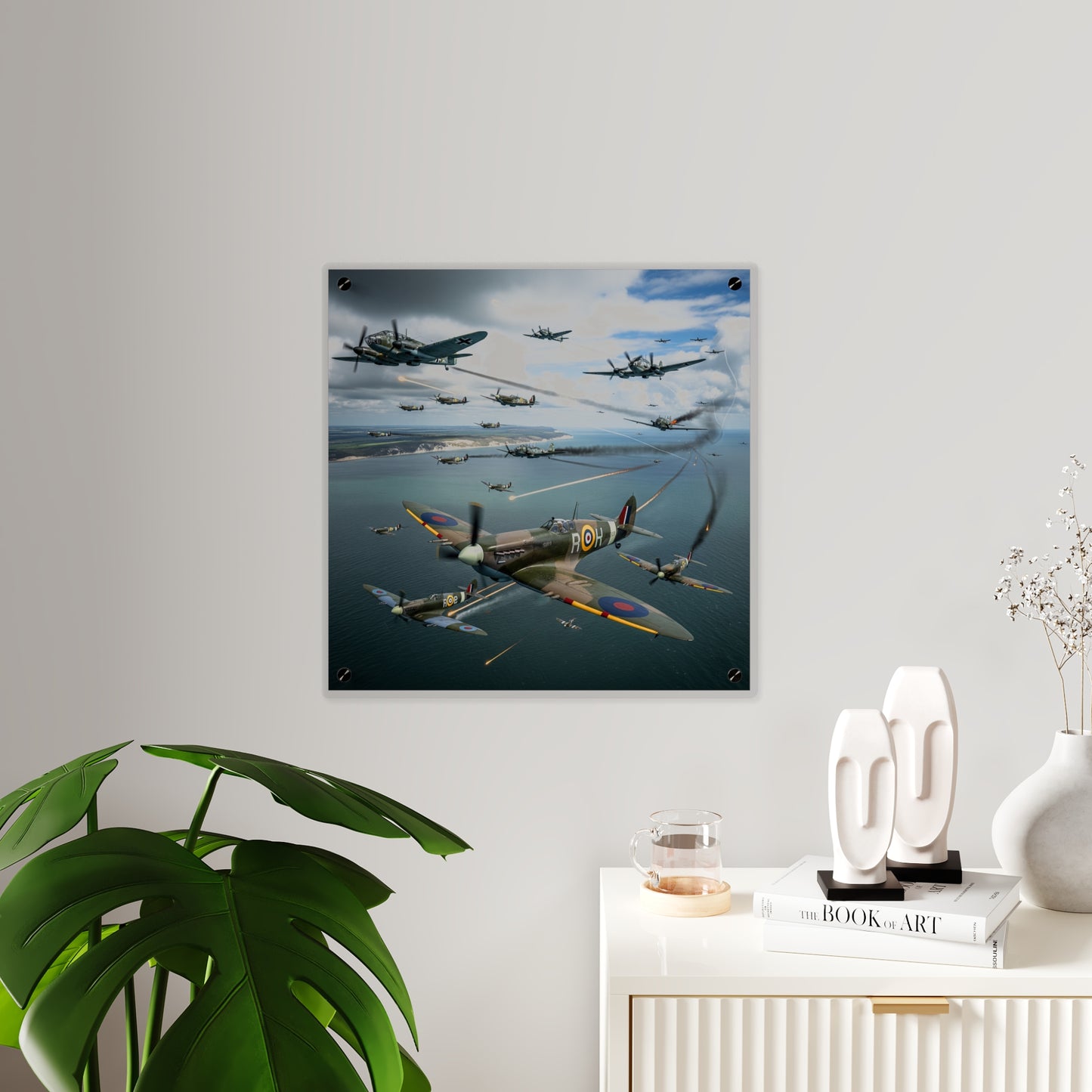 Acrylic Wall Art Panel - British and German aircraft during the Battle of Britain