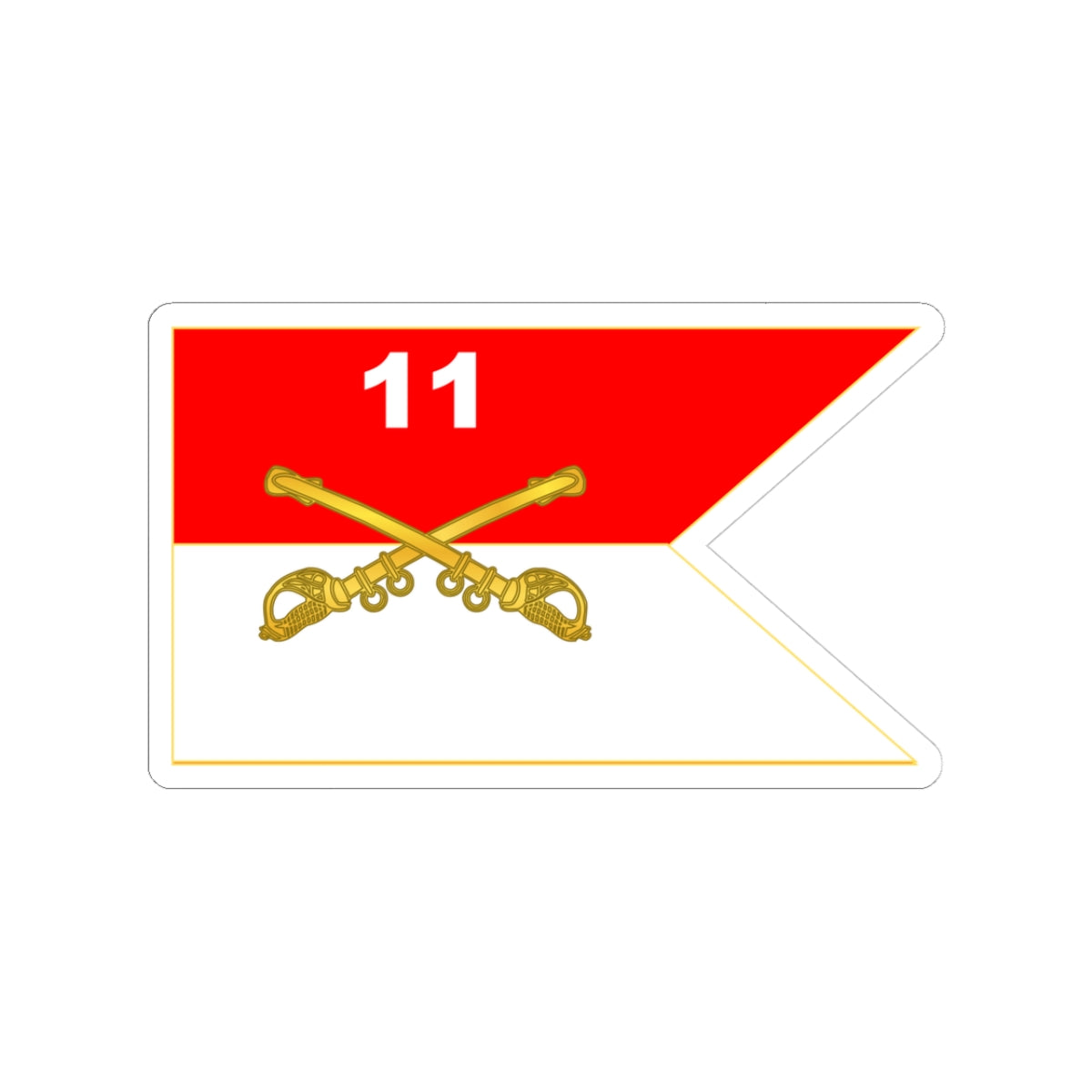 Kiss-Cut Stickers - Army - 11th Armored Cavalry Regiment - Guidon