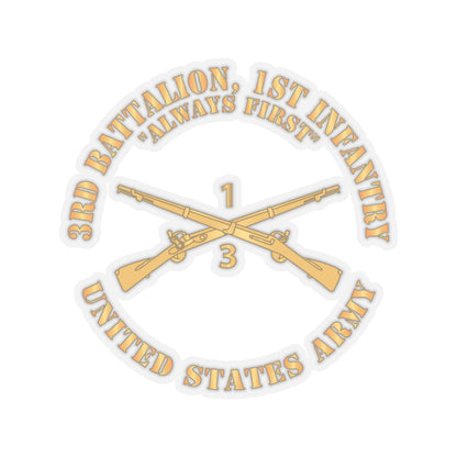 Kiss-Cut Stickers - Army - 3rd Battalion, 1st Infantry Regiment Branch - Always First - US Army X 300