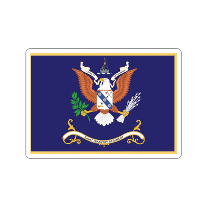 Kiss-Cut Stickers - Army - Regimental Colors - 8th Infantry Regiment  - LOYALTY TO COUNTRY - Flag w Fringe X 300