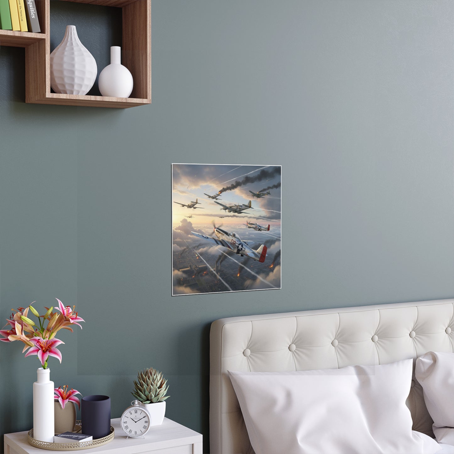 Indoor and Outdoor Silk Posters - Red Tails in Action