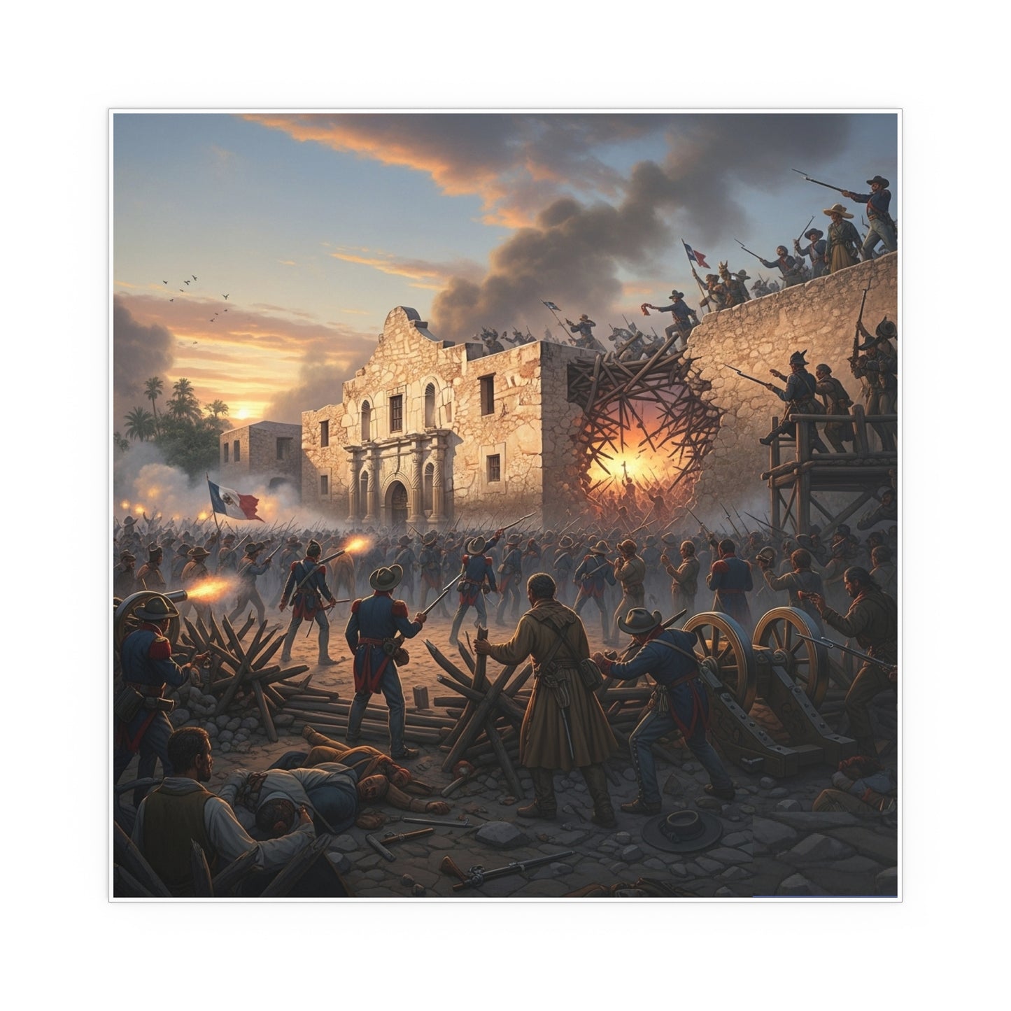Indoor and Outdoor Silk Posters - Battle of the Alamo