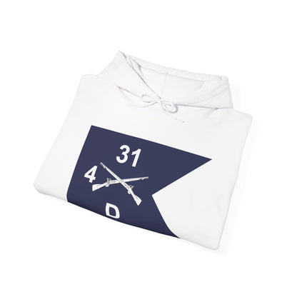 Unisex Heavy Blend™ Hooded Sweatshirt - Army - Delta Company, 4th Battalion, 31st Infantry Regiment - Guidon X 300