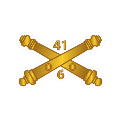 Kiss-Cut Stickers - Army - 6th Bn 41st Artillery  w Branch X 300