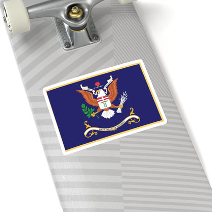 Kiss-Cut Stickers - Army - Regimental Colors - 6th Infantry Regiment  - UNITY IS STRENGTH - Flag w Fringe X 300