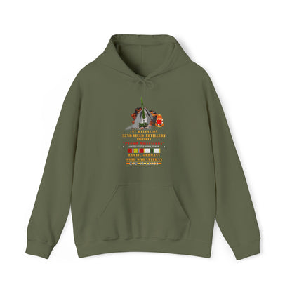 Unisex Heavy Blend™ Hooded Sweatshirt - Army -  1st Bn, 32nd FAR, Hanau, Germany, MGM 52 - Lance - COLD X 300