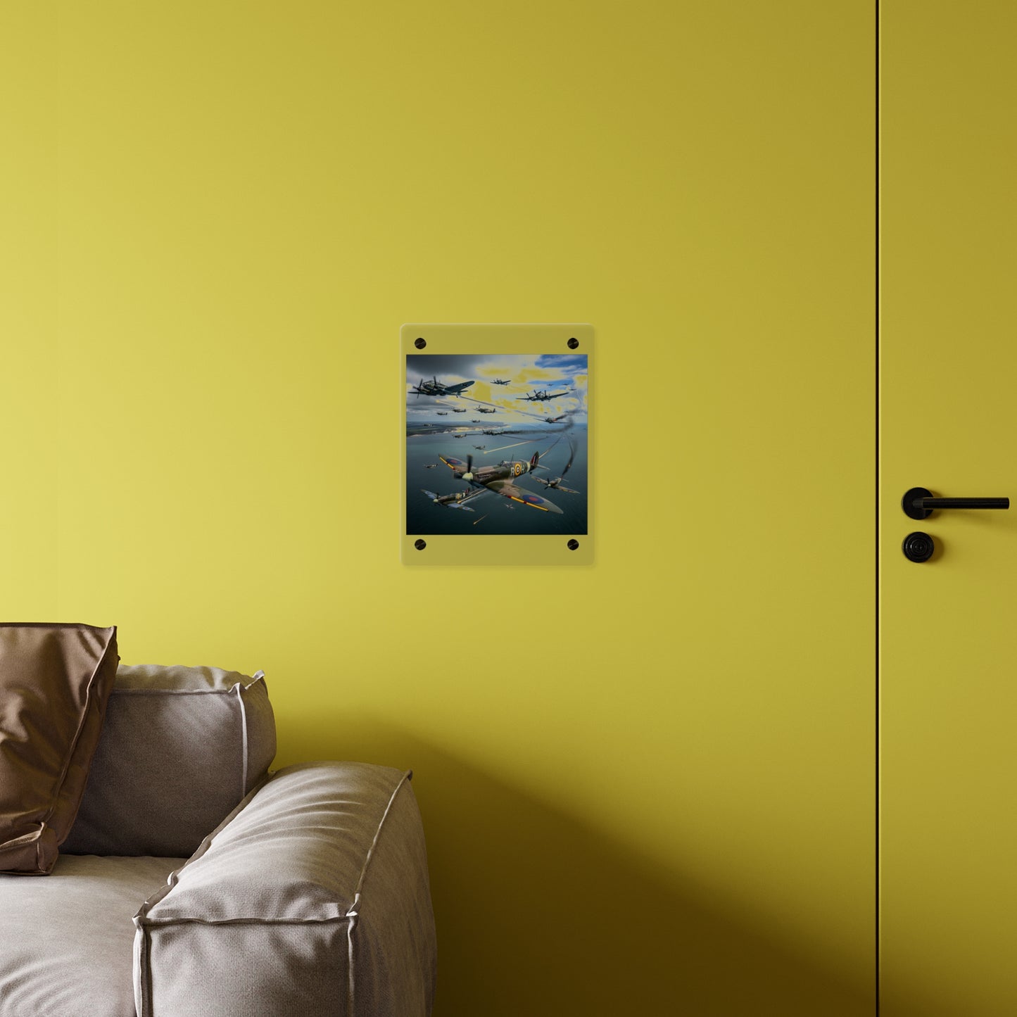 Acrylic Wall Art Panel - British and German aircraft during the Battle of Britain