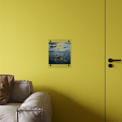 Acrylic Wall Art Panel - British and German aircraft during the Battle of Britain