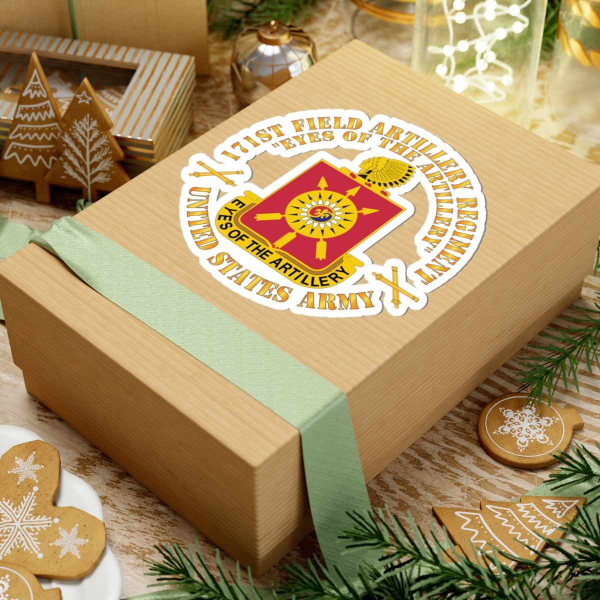 Kiss-Cut Stickers - Army - 171st Field Artillery Regiment - DUI  w FA Sep  X 300