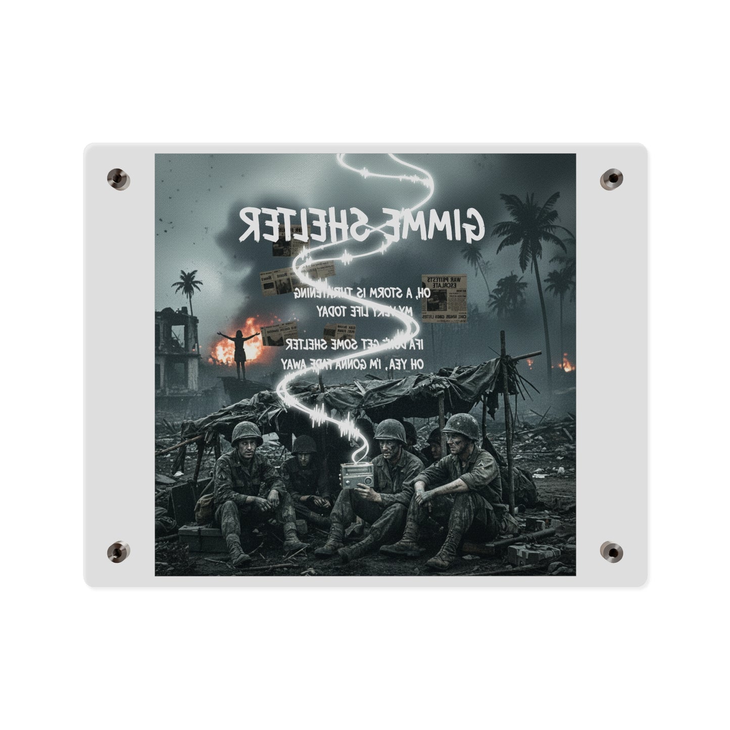 Acrylic Wall Art Panel - Giveme Shelter X 2024