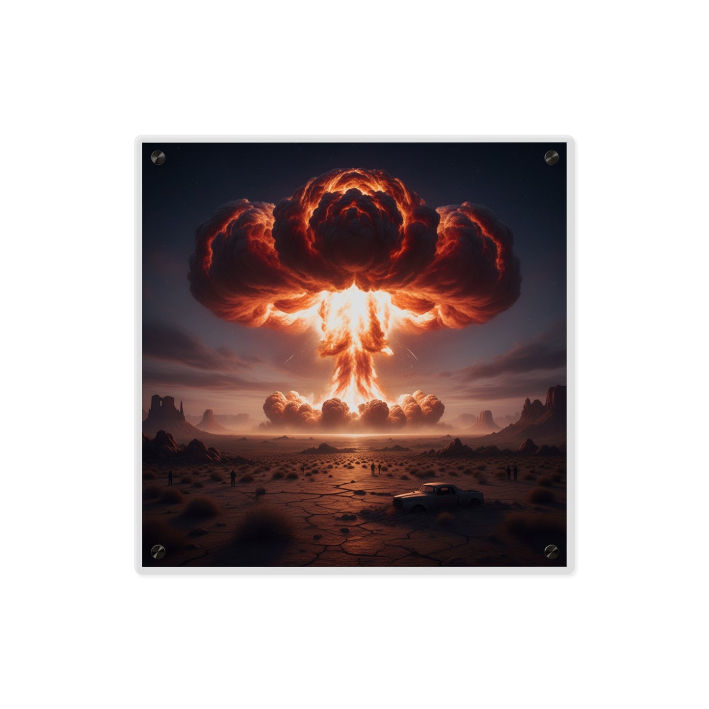 Acrylic Wall Art Panel - Atomic Blast in the desert