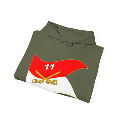 Unisex Heavy Blend™ Hooded Sweatshirt - Army - 11th Armored Cavalry Regiment Guidon Waving X 300