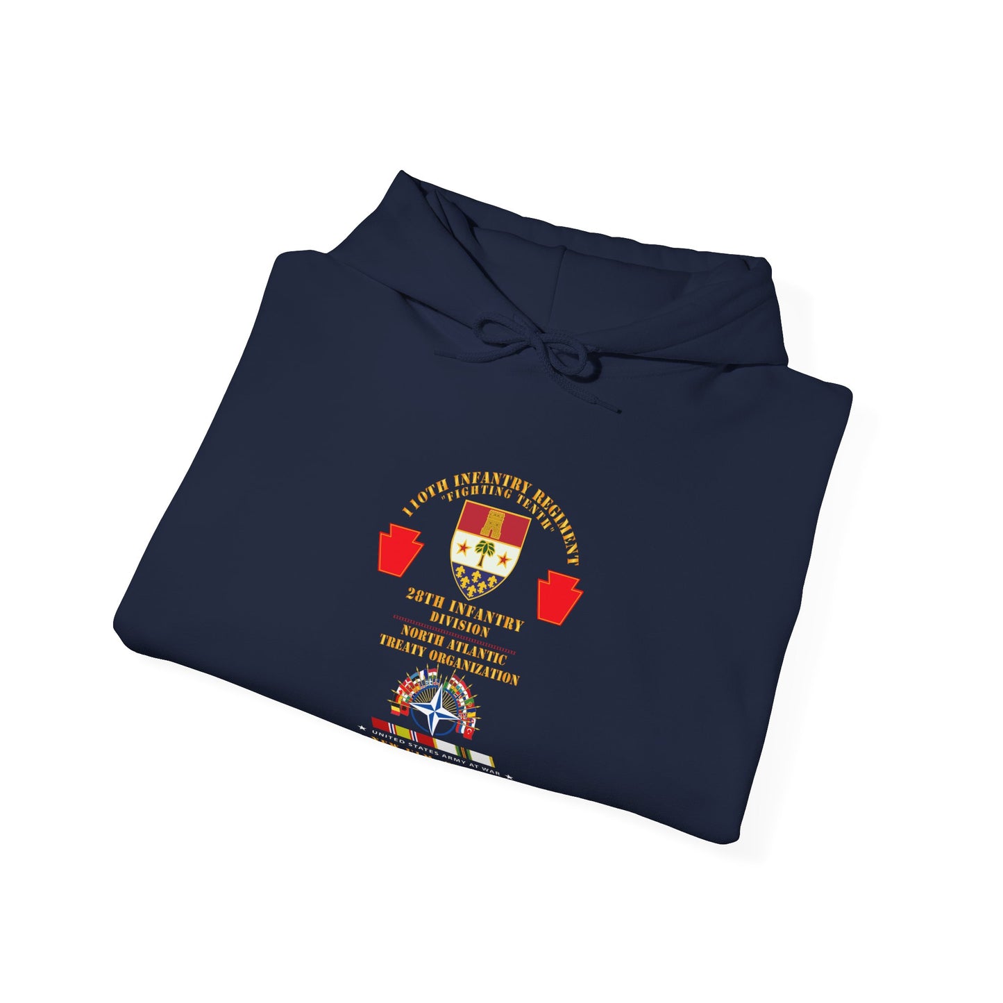 Unisex Heavy Blend™ Hooded Sweatshirt -  Army - 110th Infantry Regiment - 28th Inf Div, NATO - New Ulm, Germany w COLD SVC X 300