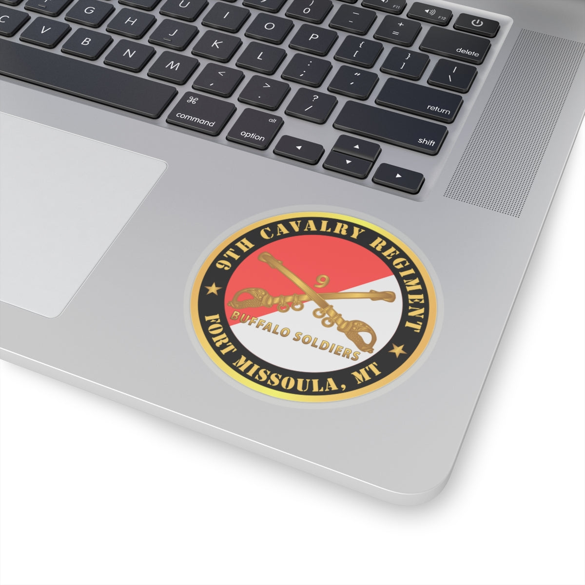Kiss-Cut Stickers - Army - 9th Cavalry Regiment - Fort Missoula,  MT - Buffalo Soldiers w Cav Branch