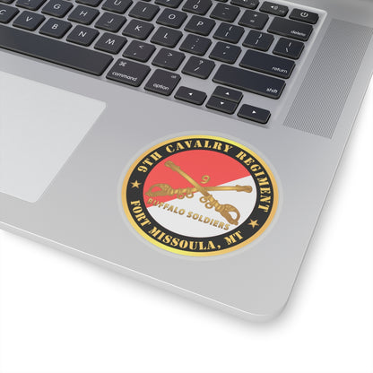 Kiss-Cut Stickers - Army - 9th Cavalry Regiment - Fort Missoula,  MT - Buffalo Soldiers w Cav Branch