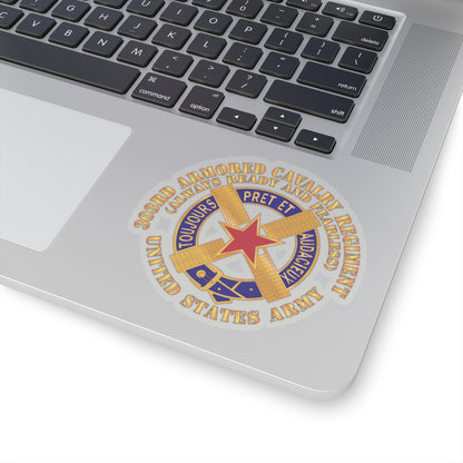 Kiss-Cut Stickers - Army - 1st Squadron, 303rd Armored Cavalry Regiment - DUI - Always Ready and Fearless - US Army X 300