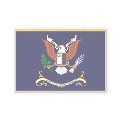Kiss-Cut Stickers - Army - Regimental Colors - 56th Infantry Regiment  - HONOR, LOYALTY Flag w Fringe X 300