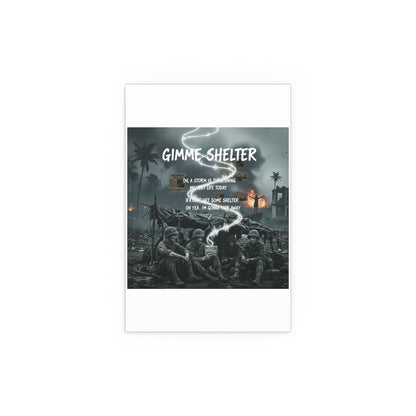 Indoor and Outdoor Silk Posters - Giveme Shelter X 2024
