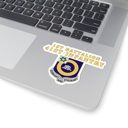 Kiss-Cut Stickers - Army - 1st Bn 41st  Infantry - DUI X 300 - Hat