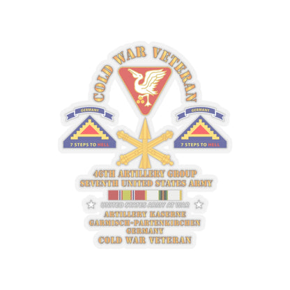 Kiss-Cut Stickers - Army - Cold War Vet - 46th Artillery Group - Germany - 7th US Army - Missle Branch w COLD SVC